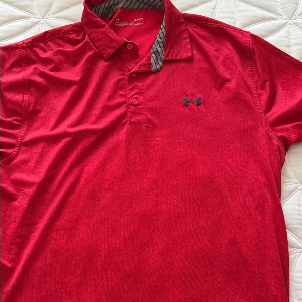Under Armour Men's Polo Shirt in Bold Red